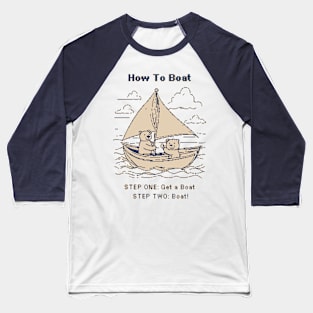 How To Boat - 1bit Pixelart Baseball T-Shirt